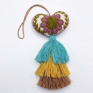 NWOT Heart Tassel Bag Charm